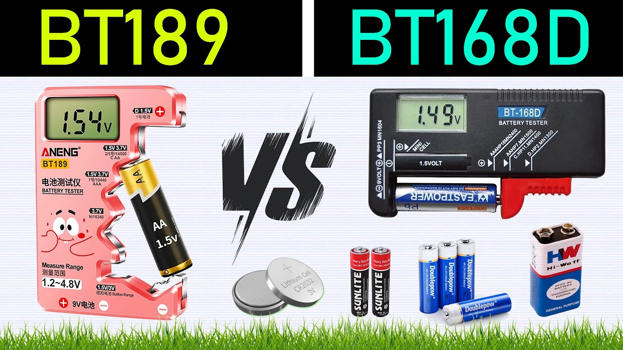 Universal Battery Tester 9V, AAA, AA, Button Cell With LCD Digital Display || Aneng BT189 VS BT168D