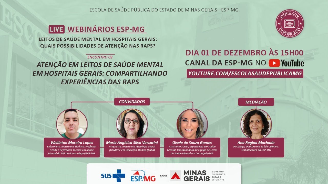 Atenção em leitos de saúde mental em hospitais gerais: compartilhando experiências das RAPS.
