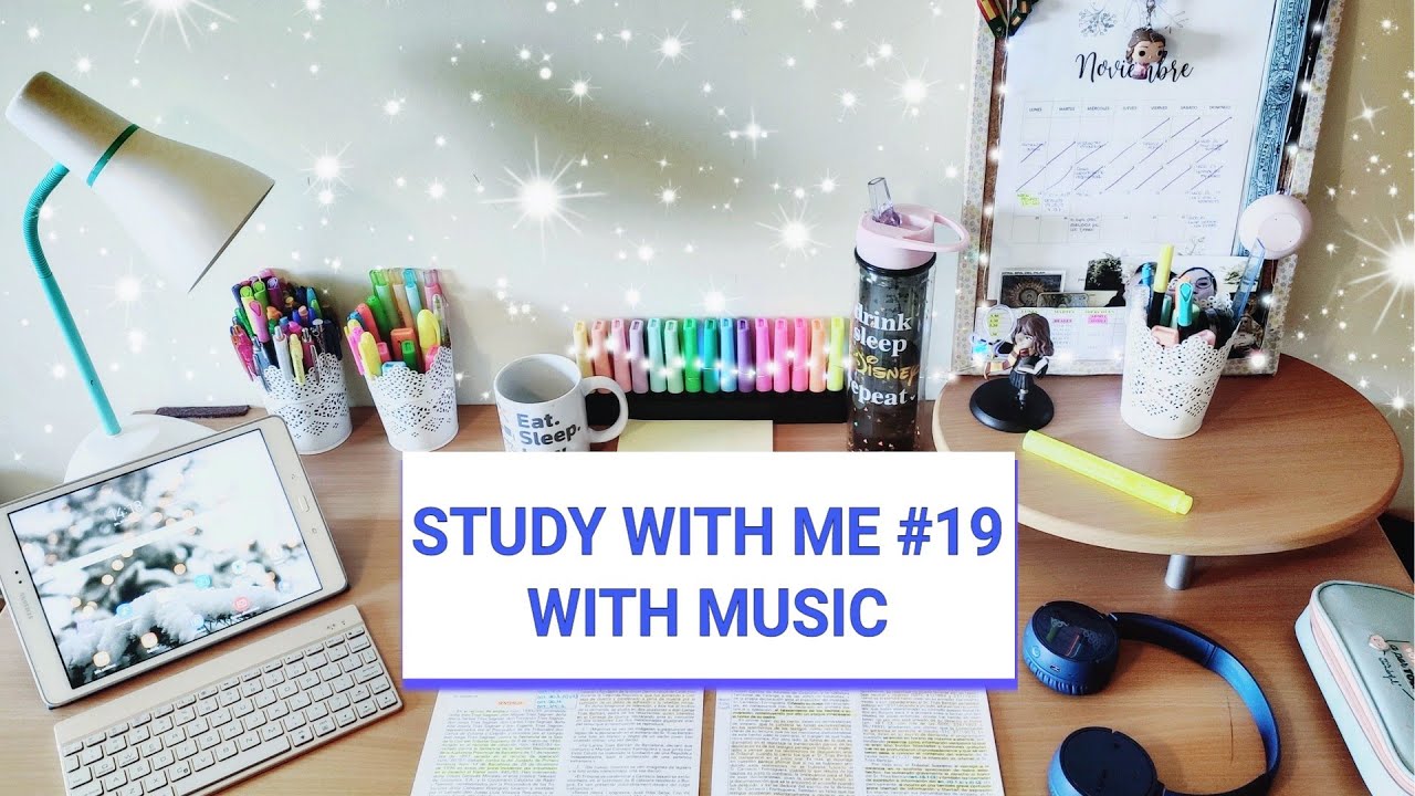 1H STUDY WITH ME WITH MUSIC | 1H ESTUDIA CONMIGO CON MÚSICA #19 | Tiempo entre Códigos