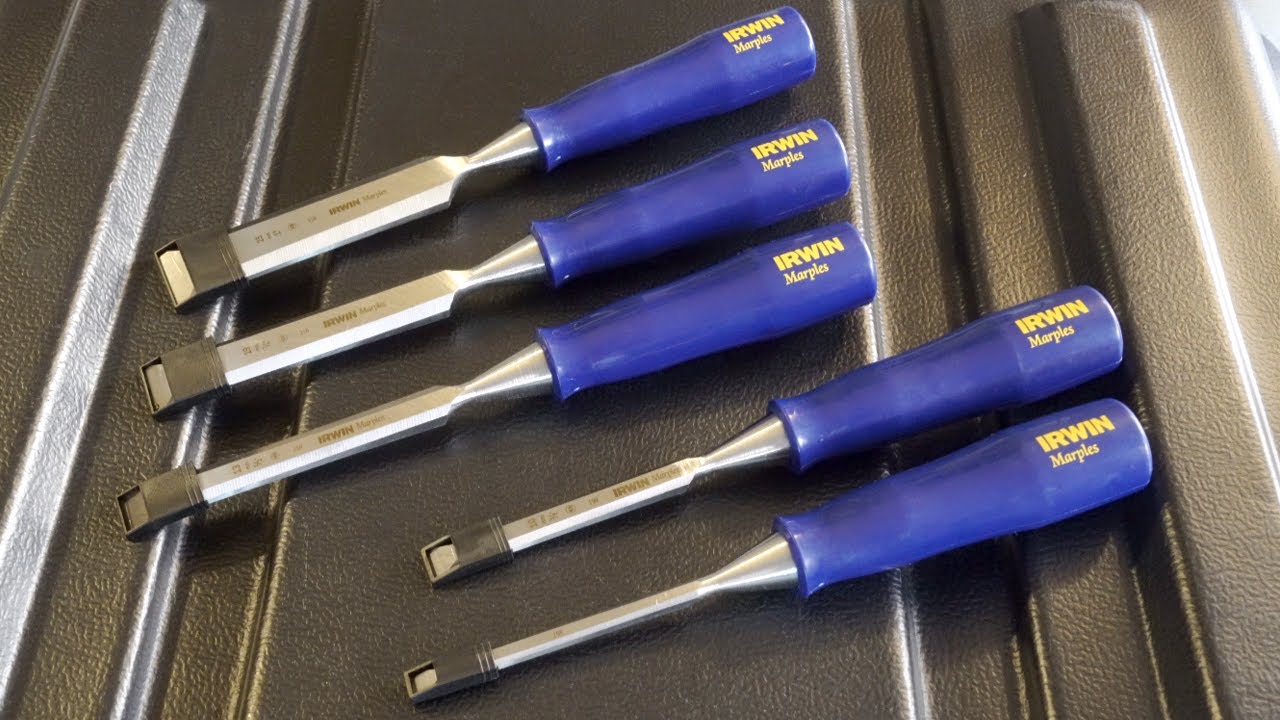 Irwin Marples 5-Piece Blue-Chip Chisel Set 🪵 Ideal for Beginner Woodworkers [ASMR]