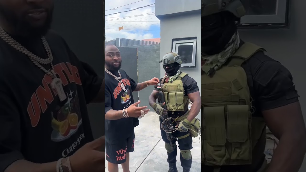 Massive jubilation as Davido decorates his personal security with the new rank of Inspector of NPF