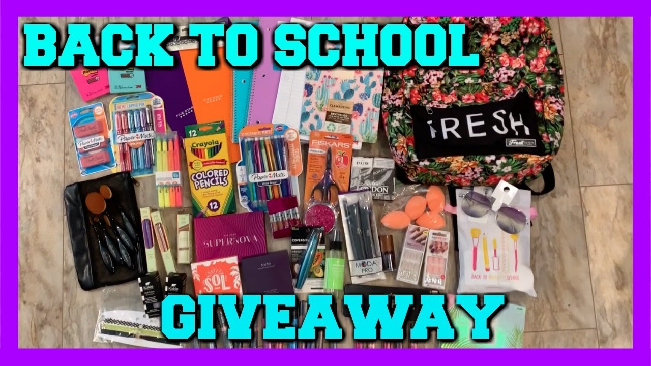 International Back To School Giveaway 2019 | Makeup & School Supplies