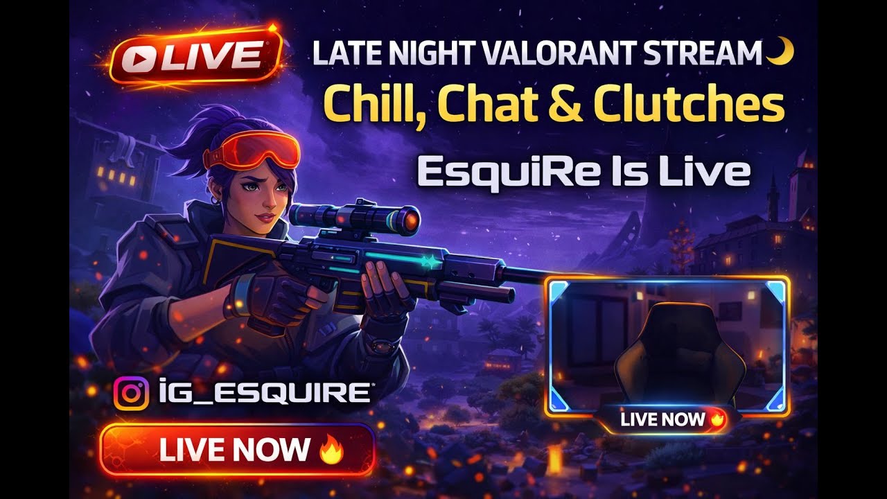 🔴 LIVE Valorant India | Late Night Valorant🌙 | Clutches, Chill & Chat | EsquiReIsLive