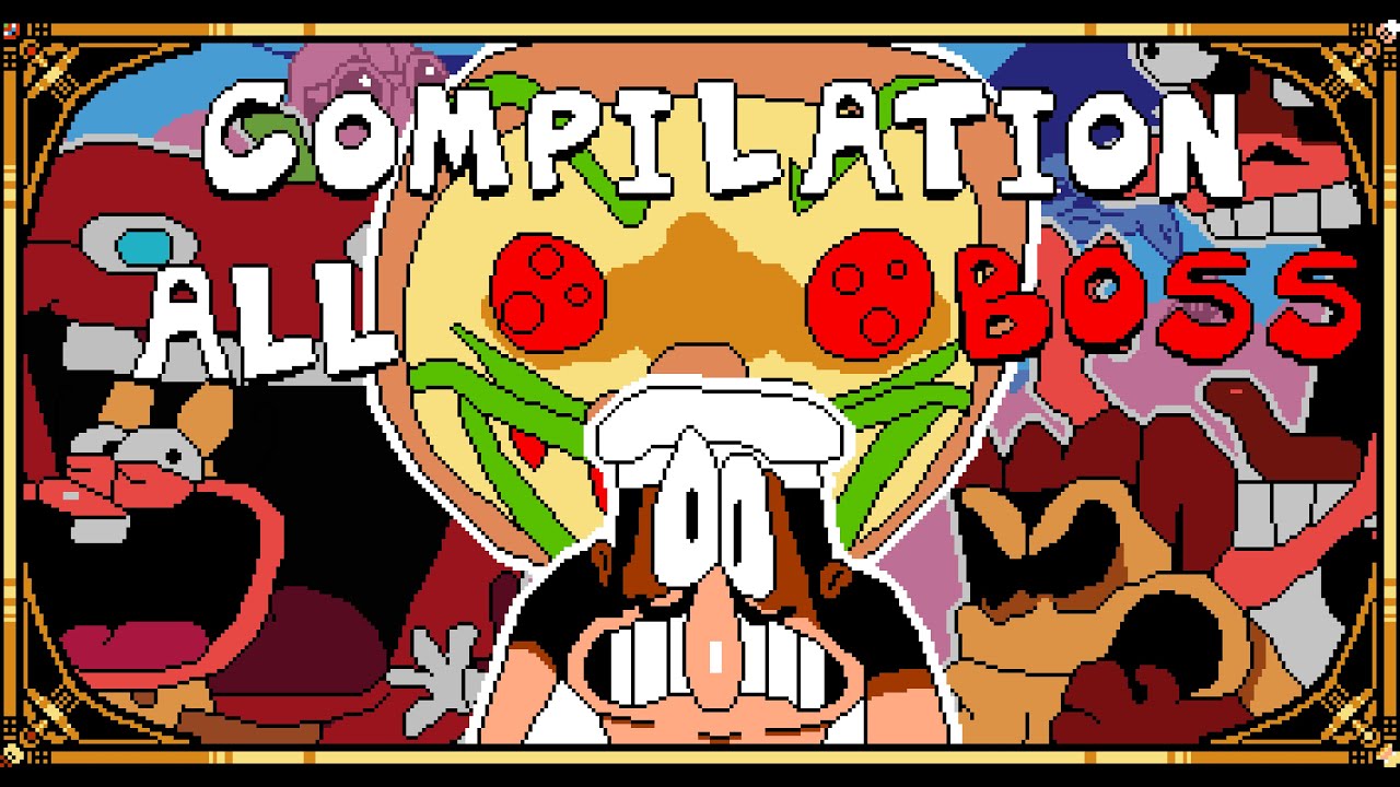 Pizza Tower - All Bosses & Ending &  Boss Fight Animation Compilation