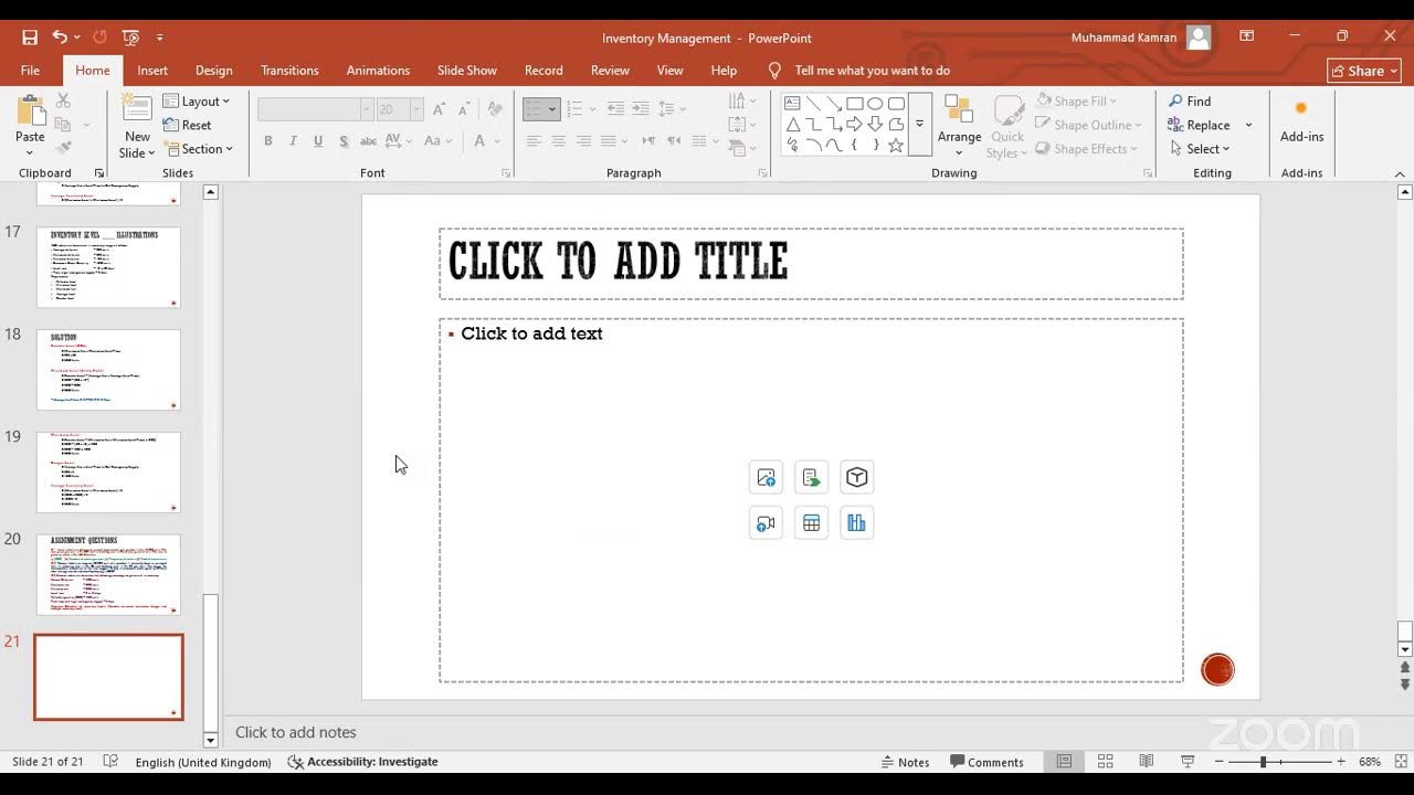 Cost And Management Accounting - Batch # 1 - Lecture # 5