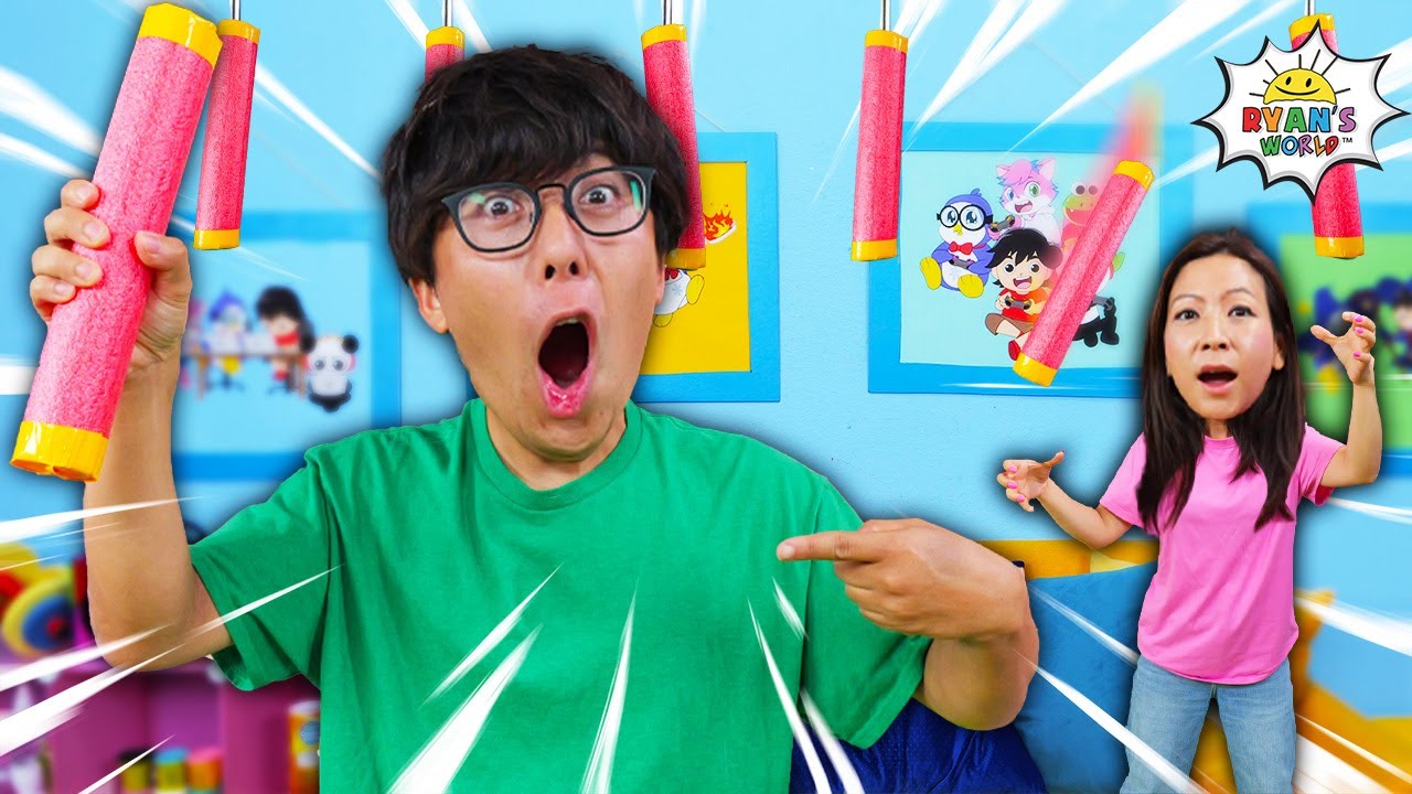 GIANT Stick Catching Game with Mommy VS Daddy!