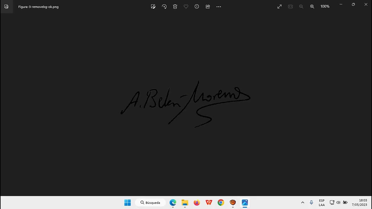 Quitar el fondo oscuro a una firma sin programas