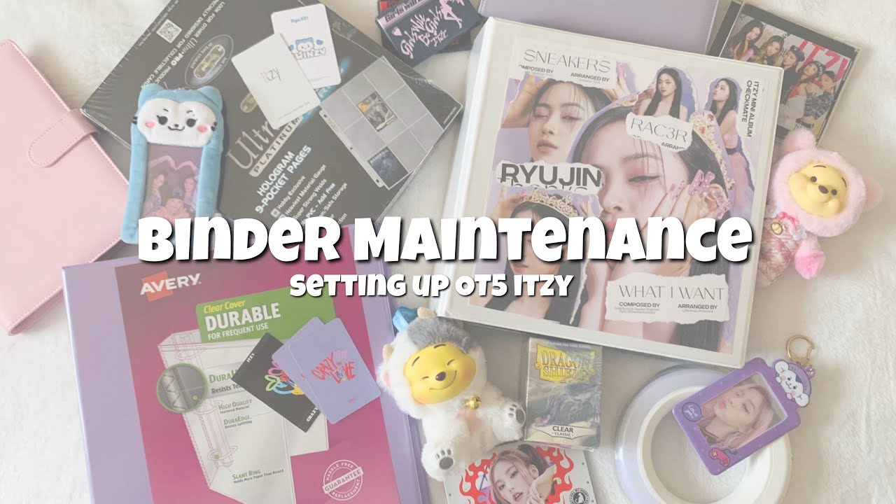 binder maintenance - setting up my itzy binder for ot5 full group collection!