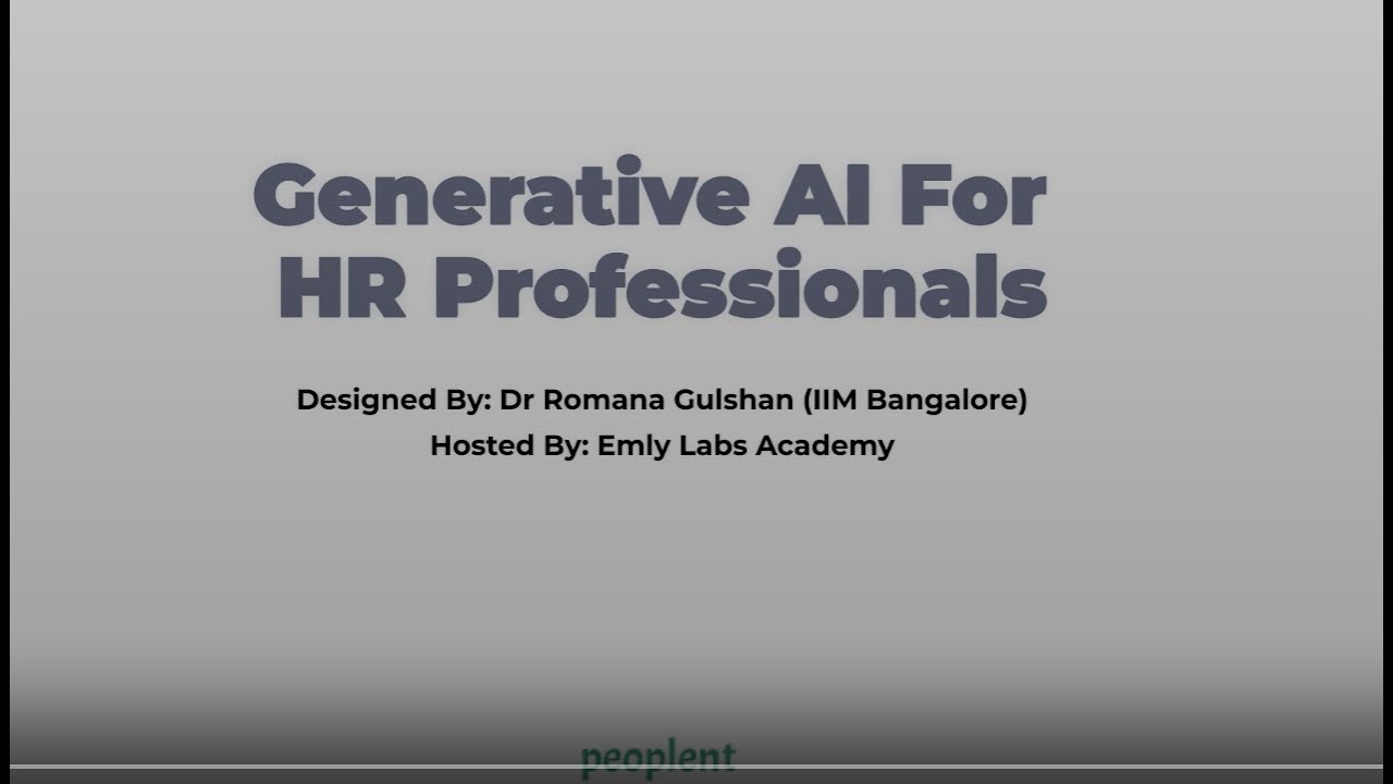 Generative AI for HR Professionals