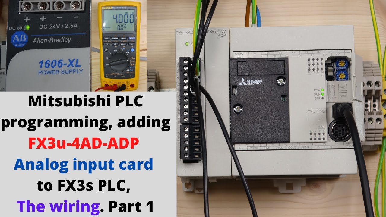 Программирование ПЛК Mitsubishi / добавление платы аналогового ввода FX3u-4AD-ADP к ПЛК FX3s, под...