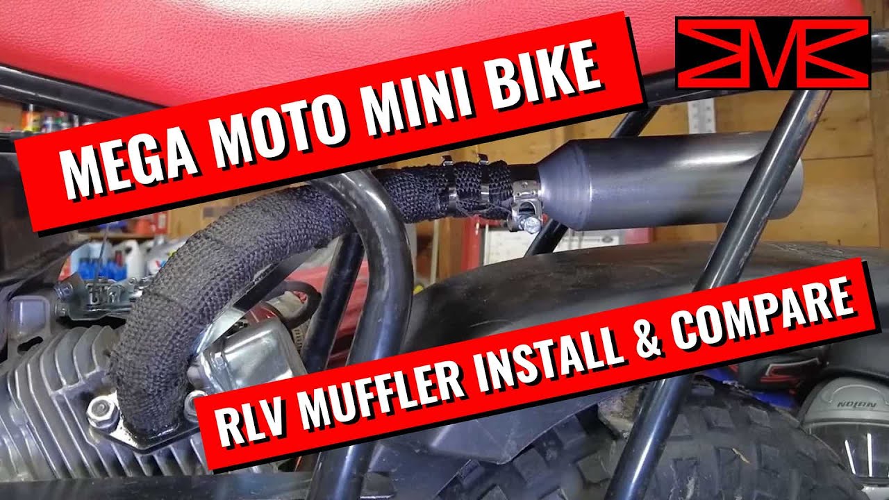 Mega Moto Mini Bike - RLV Muffler Install and Sound Comparison