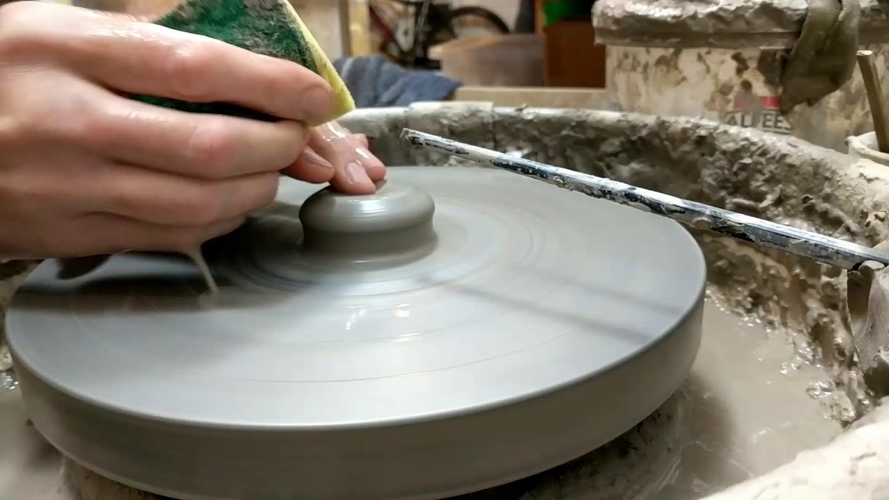 Making personalised egg cups. Handmade pottery