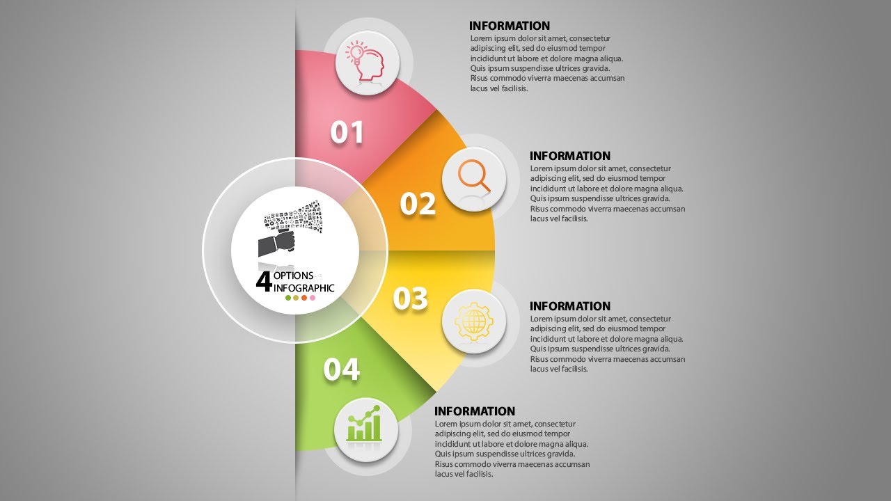 4 Step Infographic Design || Steps Infographic Design In Photoshop || Vertex Graphic