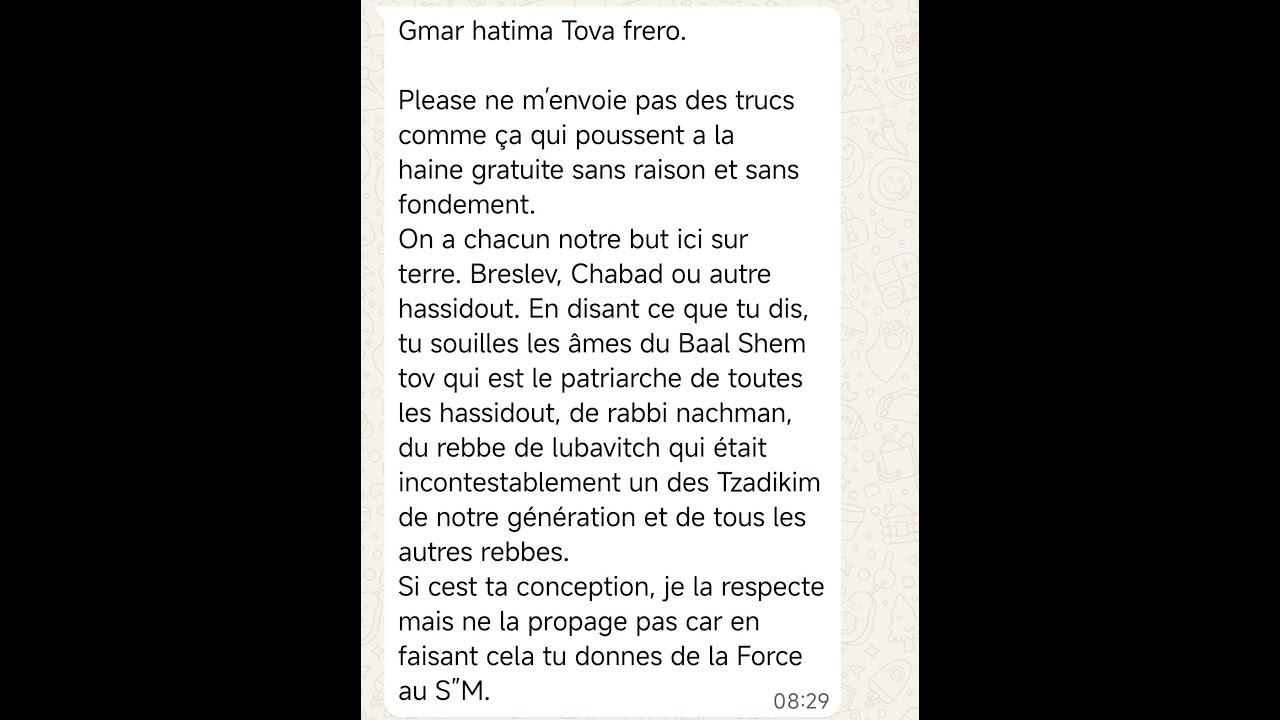 Breslev habad Avoda Zara, la v&eacute;rit&eacute; sur la hassidout Habad et Breslev. 