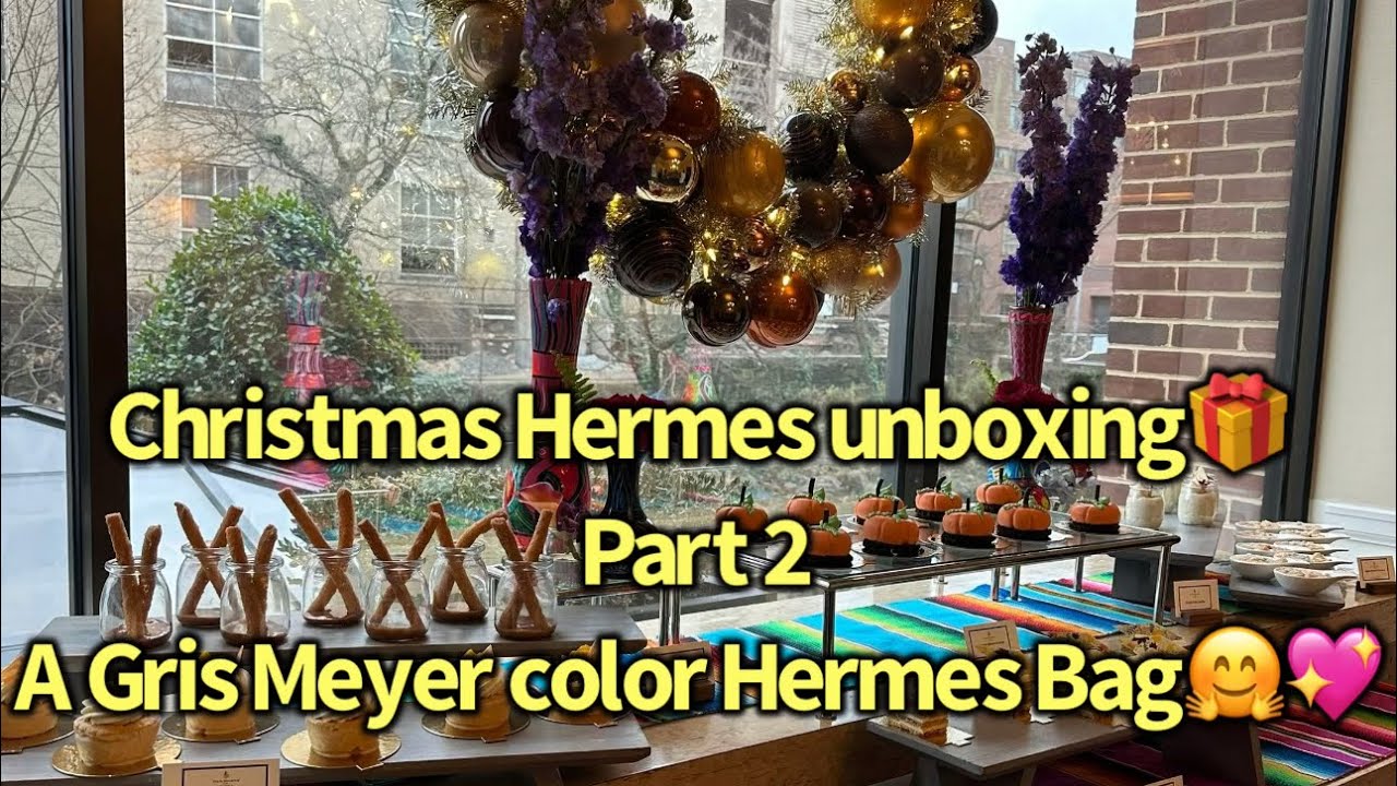 Christmas unboxing🎁 finally an Hermes bag in Gris Myer color. Part 2😍🎁🎄💖