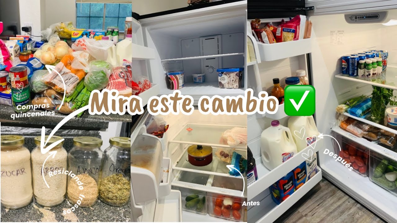ORGANIZACI&Oacute;N ✅➕compras quincenales 🛒 #organizacion #vlogs #maternidad 🍑🍌🍓