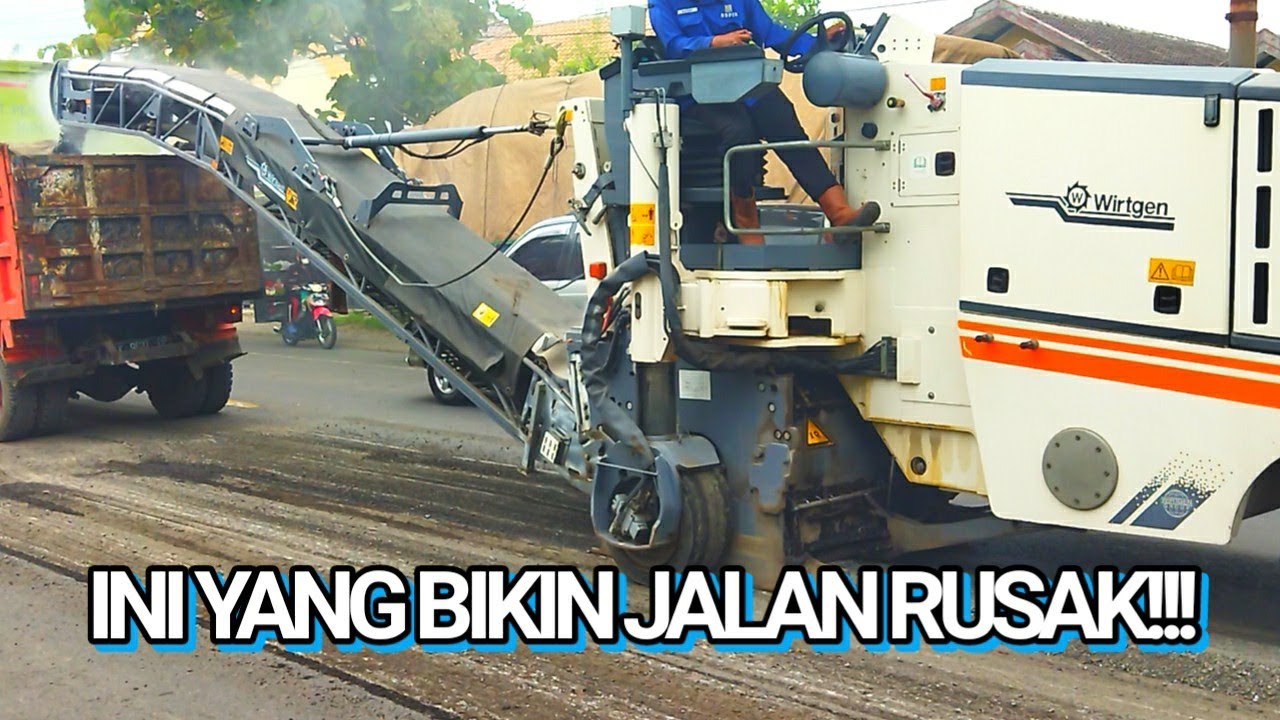 TEKNOLOGI CANGGIH MESIN PERUSAK JALAN. MERATAKAN JALAN BERGELOMBANG
