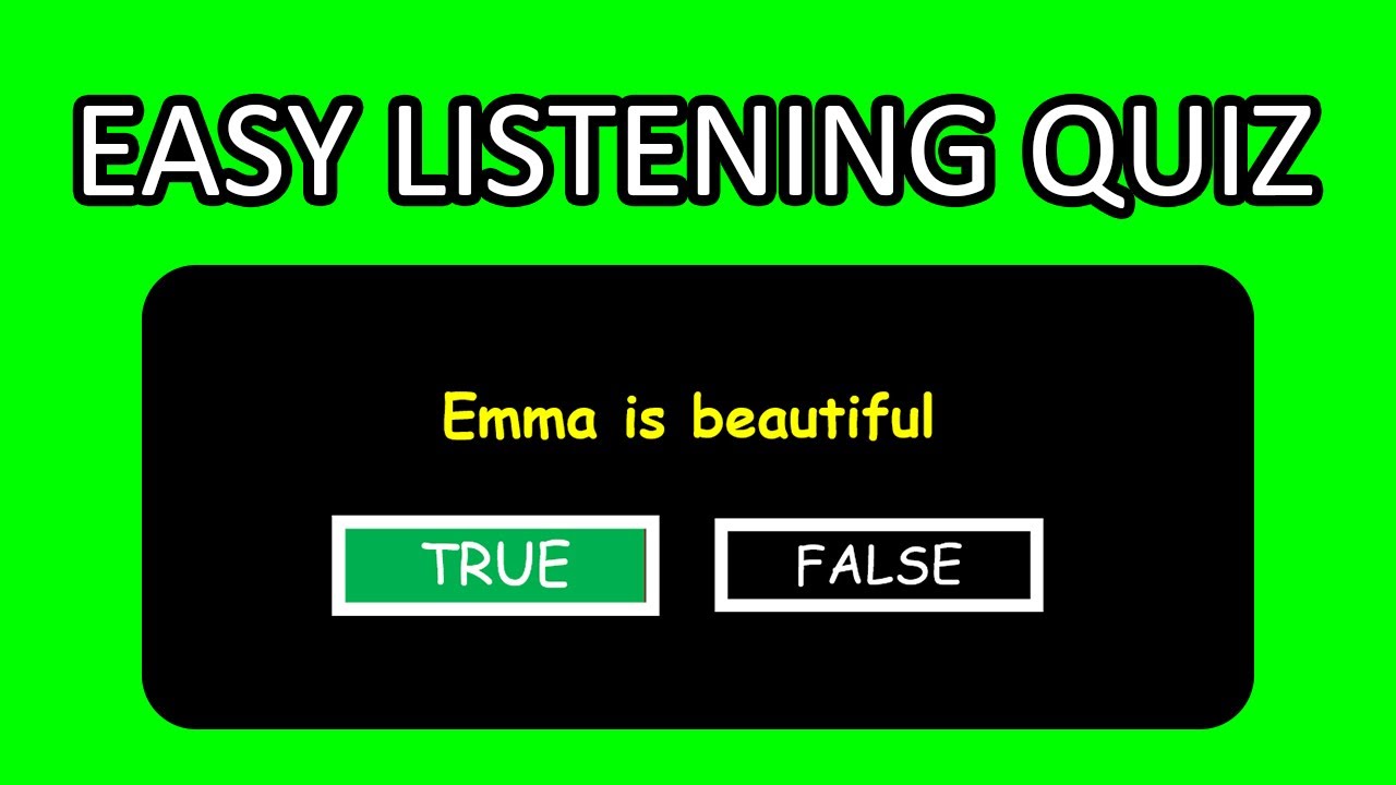Easy Listening Test - Level A (Easy) - Easy English Lessons