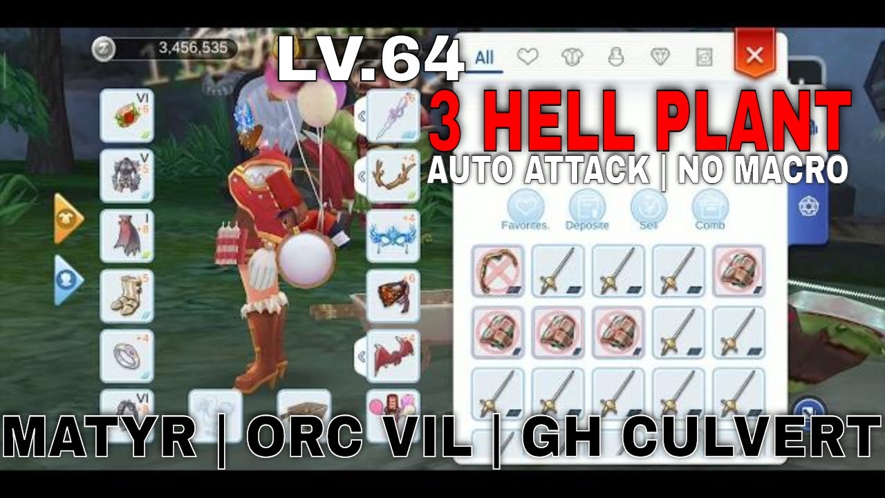 ALT Creator NEW! LAZY FARMING | Auto Attack | No Macro ( Lv64 - 3 Hell Plant) MATYR | ORC | GH