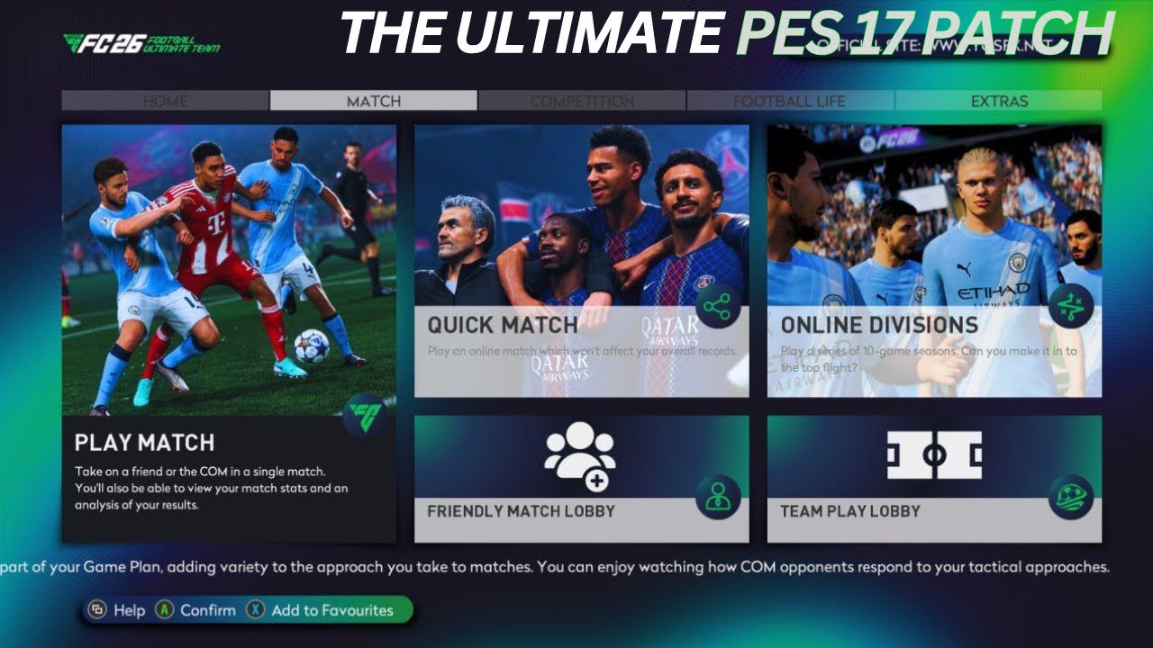 PES 2017 PATCH FC26 UPDATE V1.0