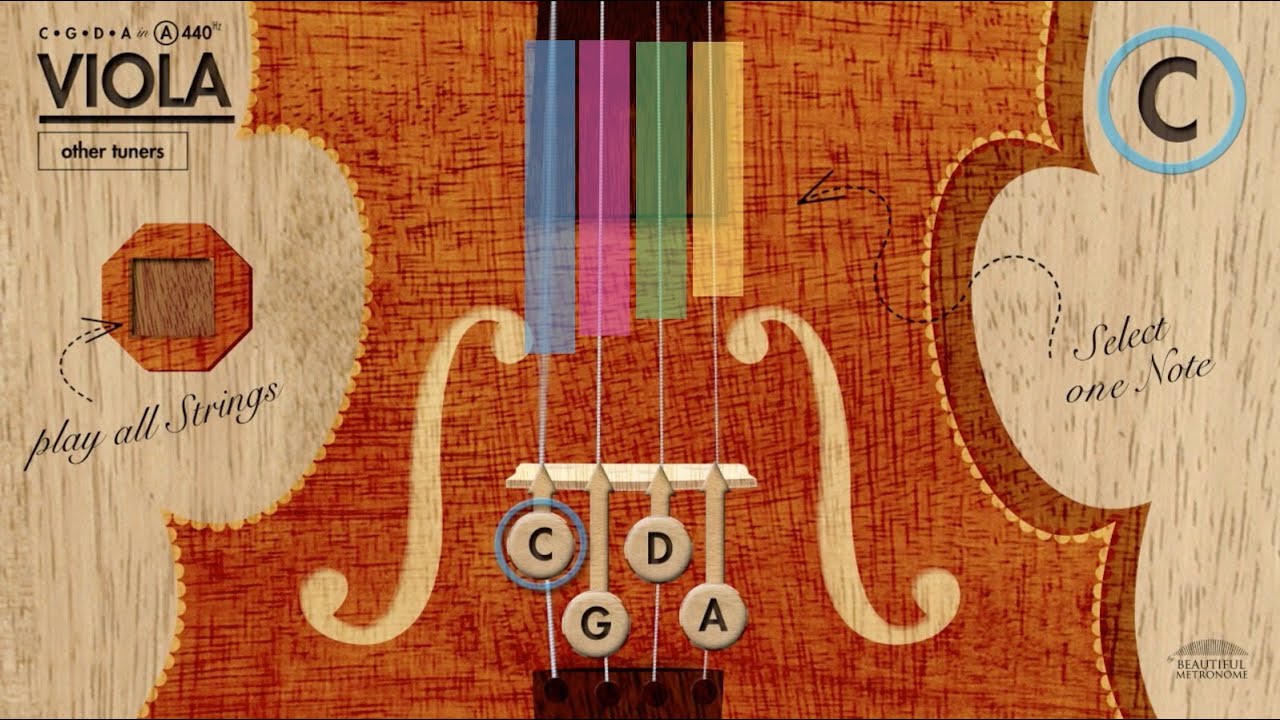 Viola Tuner (CGDA) in A 440Hz