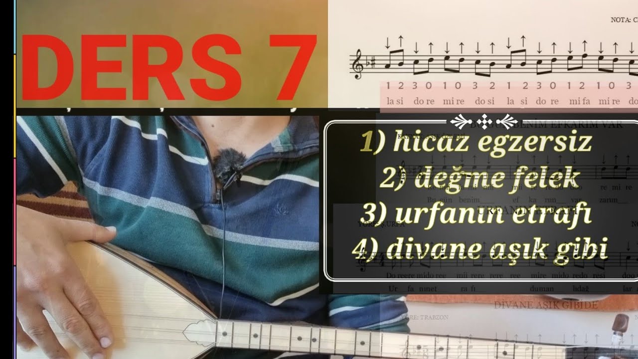 BAĞLAMADA ÇALINABİLECEK 3 KOLAY HİCAZ TÜRKÜ  , DERS 7