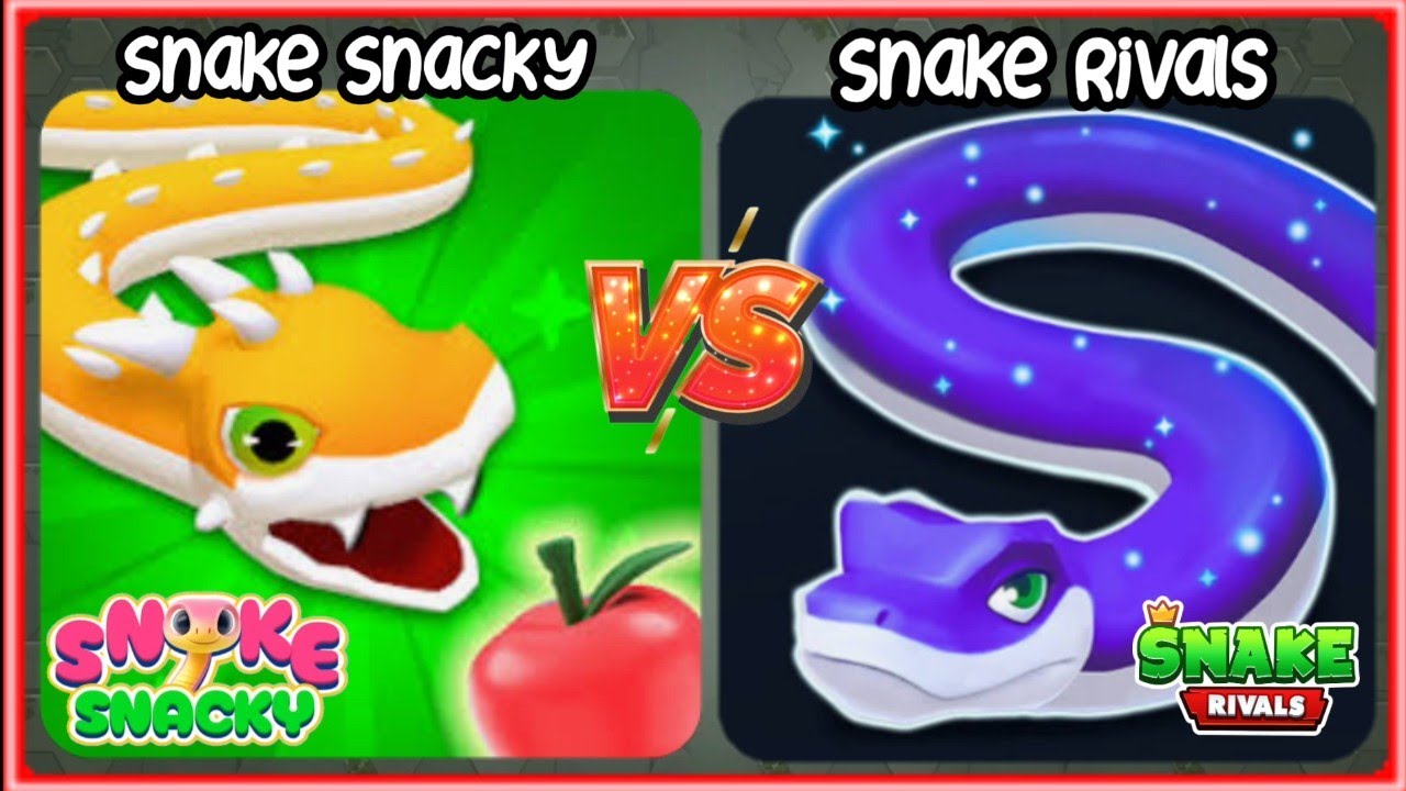 Snake Snacky Vs Snake Rivals Game Comparison!