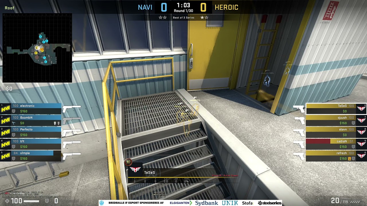 Nuke / Late A with Pistols Heroic/TeSes: Smoke Heaven + Flash Site