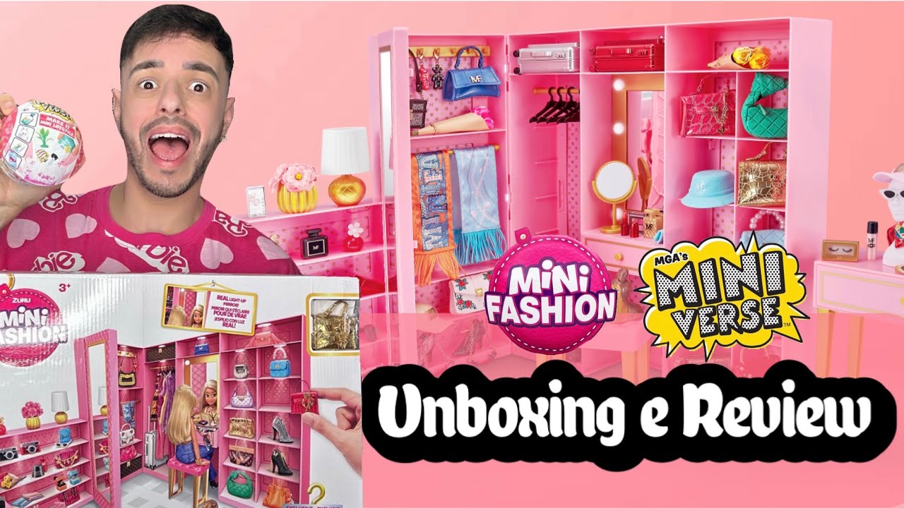 Abrindo Mini Fashion Closet e Mini Verse - É Na Escala da Barbie? 🤔 - Unboxing e Review PT