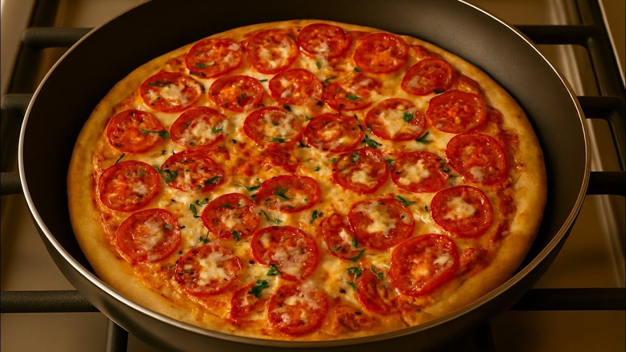 No Knead PIZZA,No Oven needed - Pizza Ready in 6 Minutes!