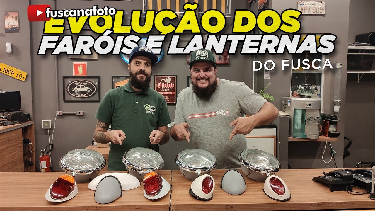 CONHEÇA A EVOLUÇÃO DOS FARÓIS E LANTERNAS DO FUSCA NACIONAL – ft. Líder 101 - Fusca na Foto
