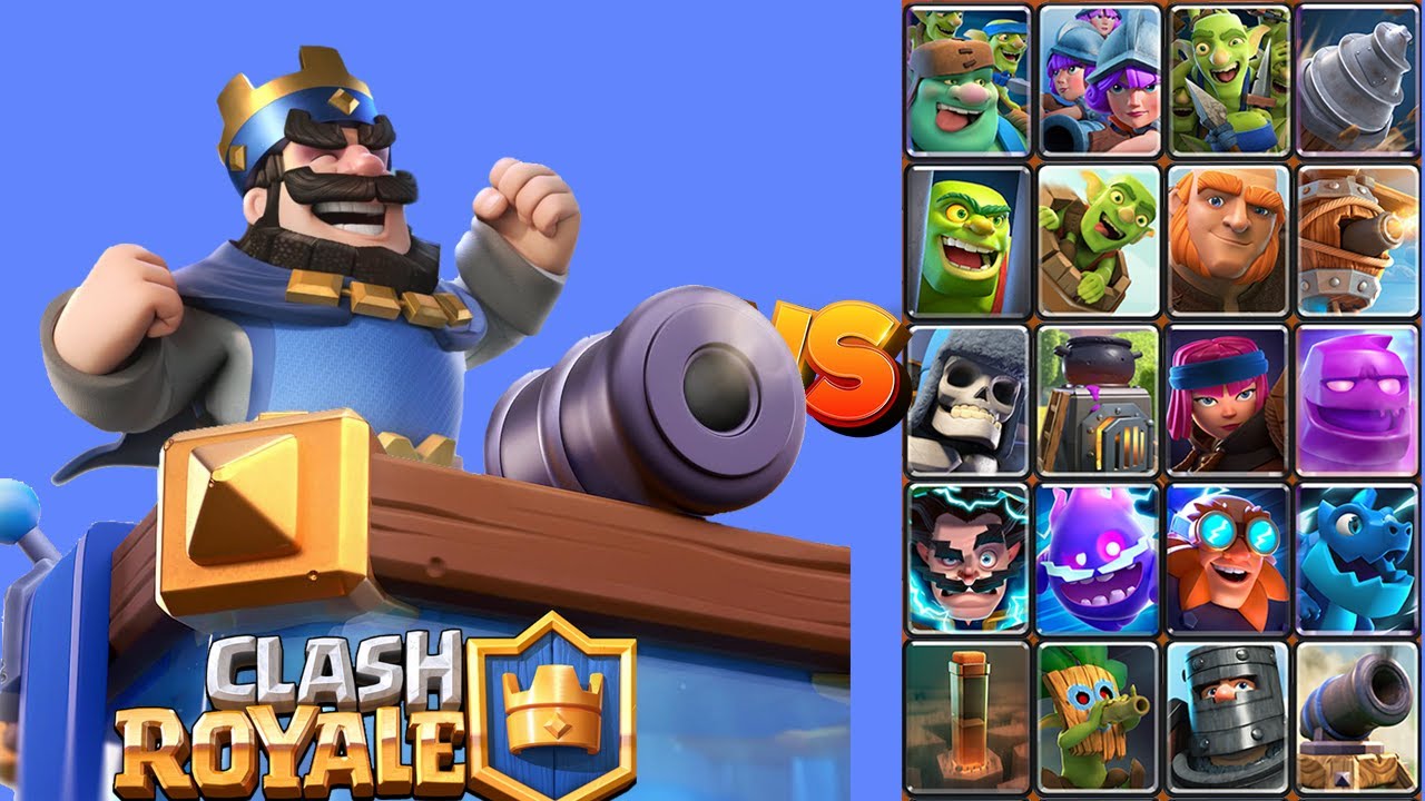KING CROWN vs ALL CARDS | Clash Royale - Royal OVS