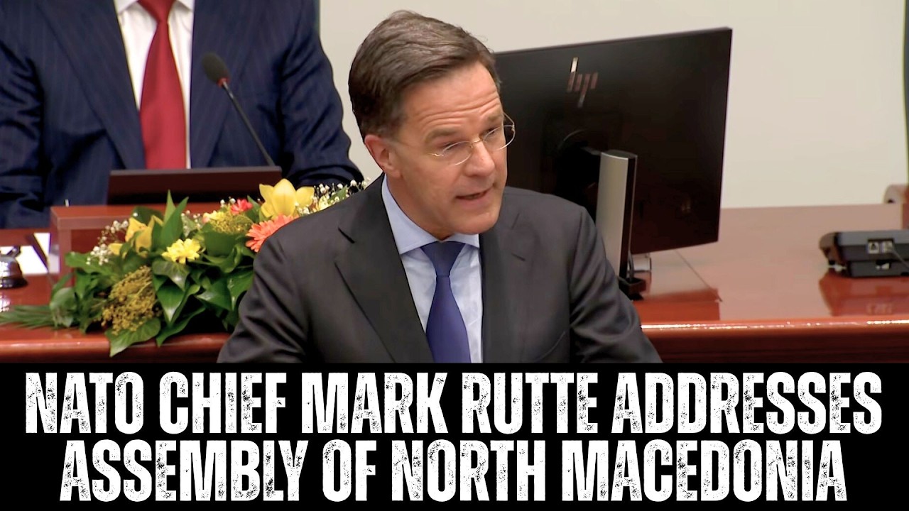NATO Chief Mark Rutte Addresses Assembly of North Macedonia | National Defence