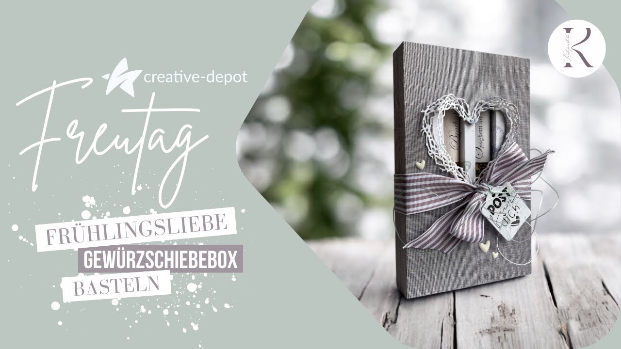 FREUTAG | Frühlingsliebe | Gewürzschiebebox basteln | Neuheiten Creative Depot | März 2025