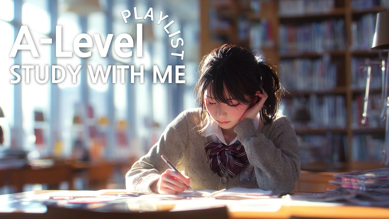 A Level Study Music: 1 Hour Productive Study Routine☕ (Get Things Done, No Lyrics, study with me)