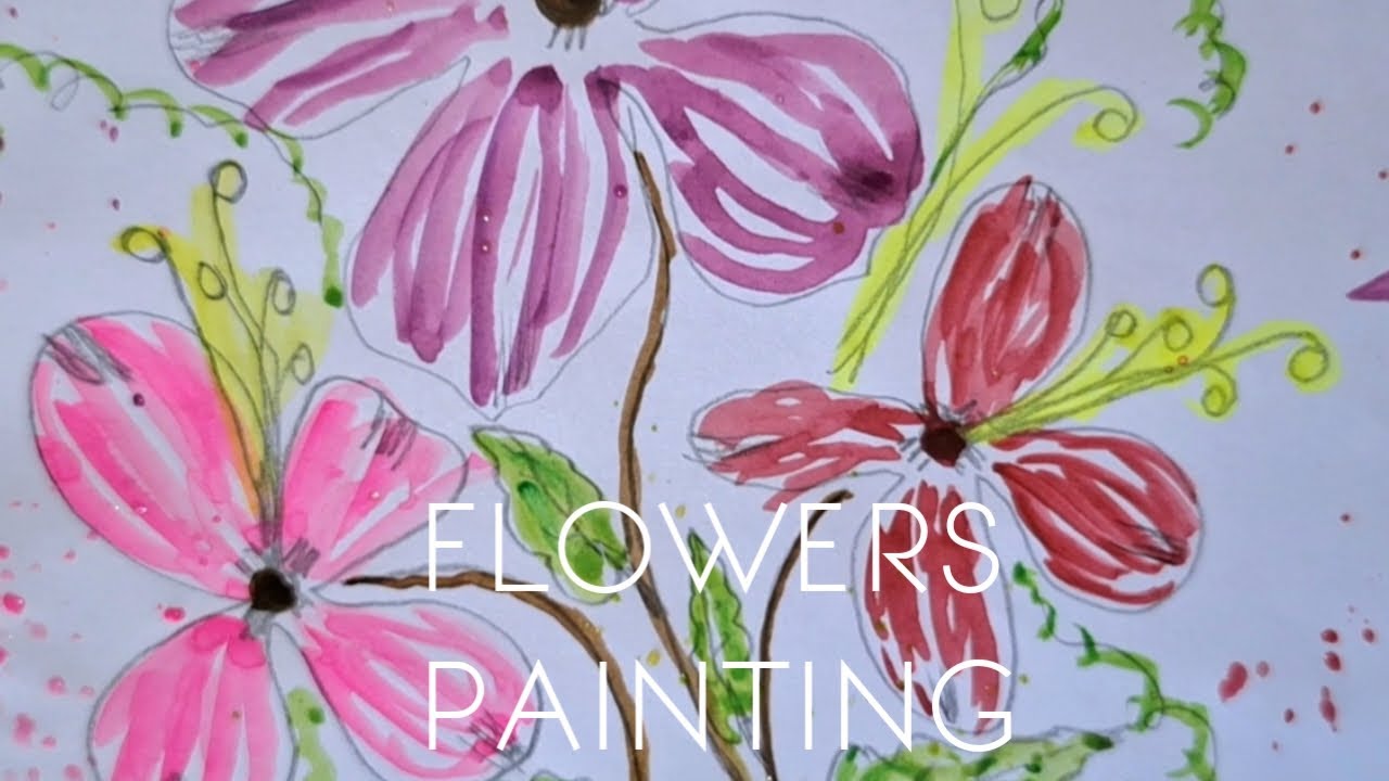 How to flowers painting | Watercolor 