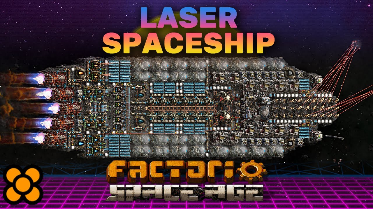 Build a LASER Spaceship for the inner Planets! Factorio Space Ship Design