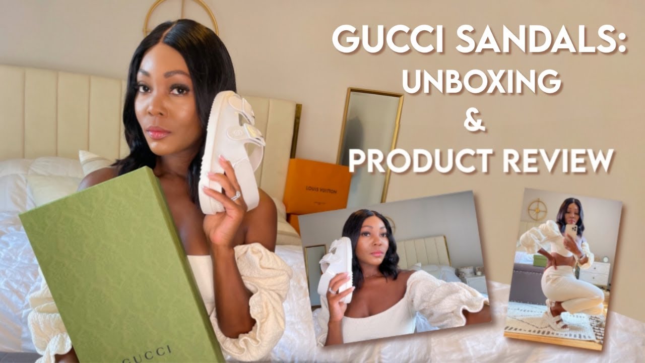 Gucci Rubber Sandals Unboxing & Try On Summer 2021 | Cymone Williamson Style