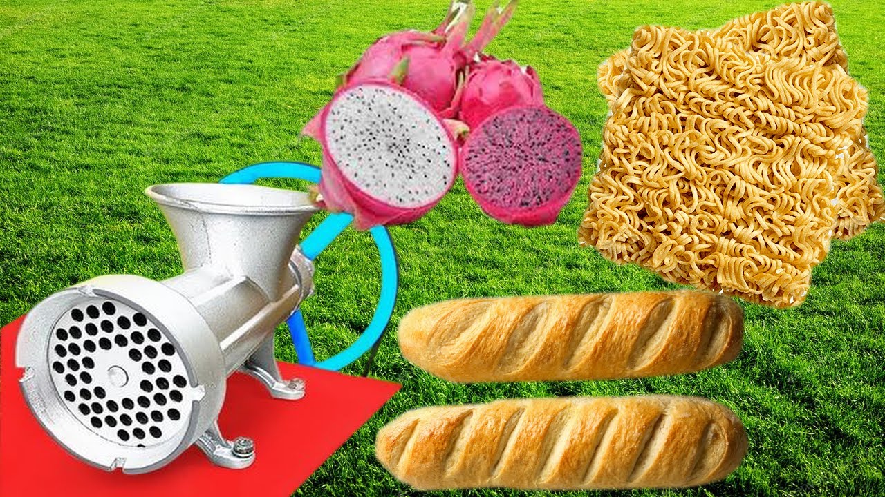 Food Grinder Compilation Ep2, ASMR Food Grinder, Grinding Banana, Watermelon, Creamy Cake