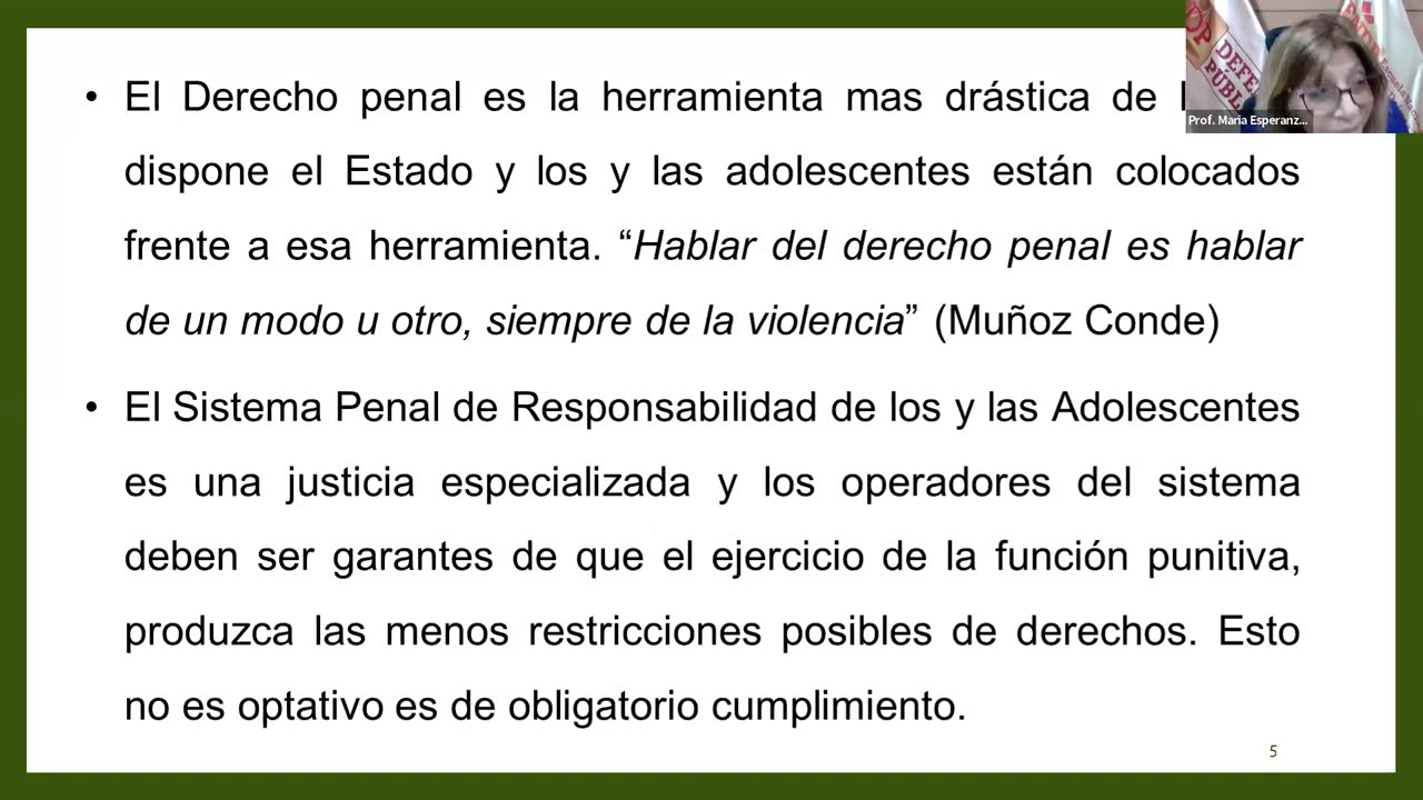 Diplomado en Sistema Penal de Responsabilidad de las y los Adolescentes - Módulo I - Clase 3
