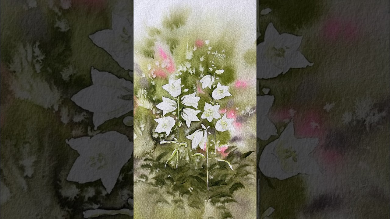 Summer flowers 🌸🎨 #watercolortutorial #watercolor #aquarelle #watercolorart #watercolorflowers