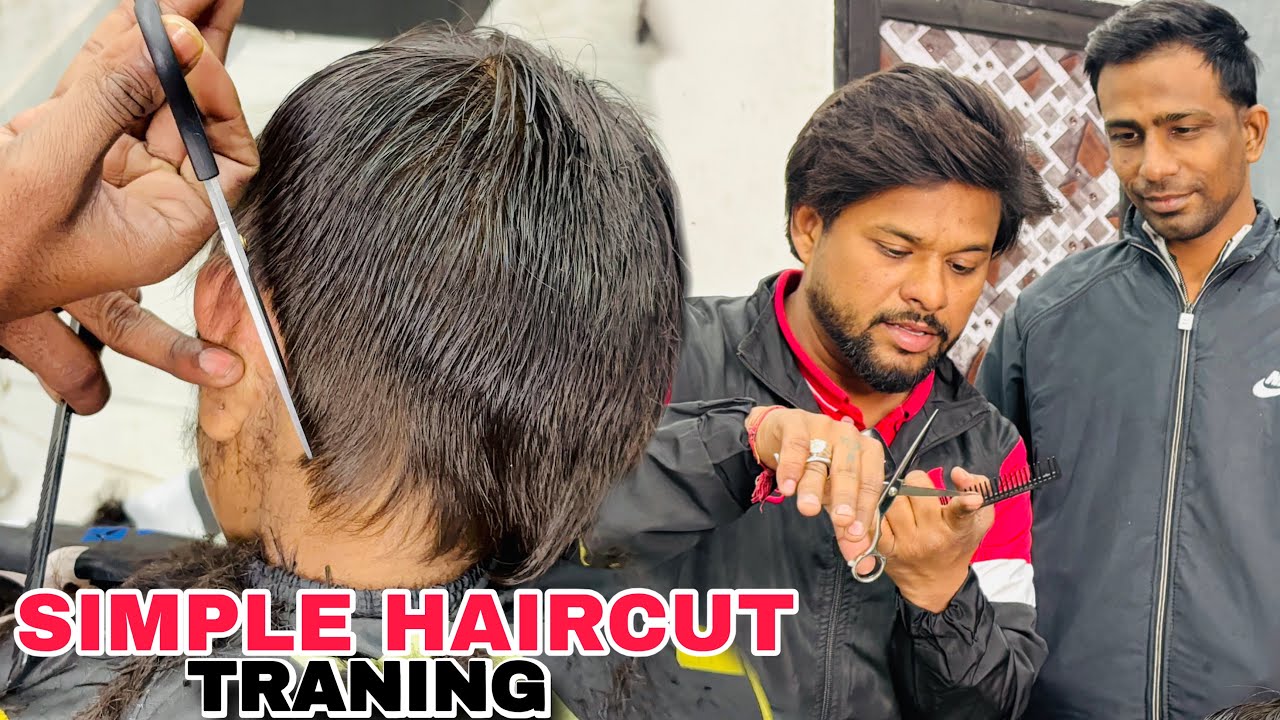 Simple Haircut Step By Step | Sahil Barber Salon Training 
