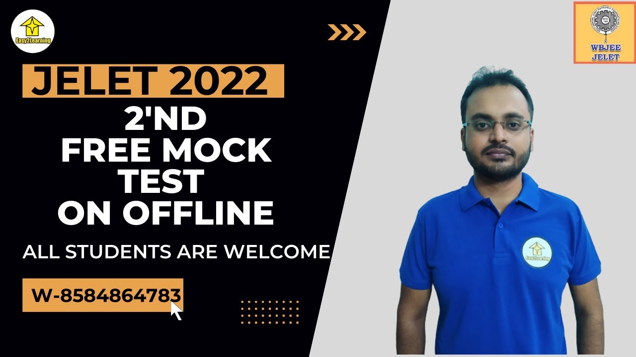 Second Offline Free Mock-Test for JELET 2022 | JELET 2022 MOCK TEST |