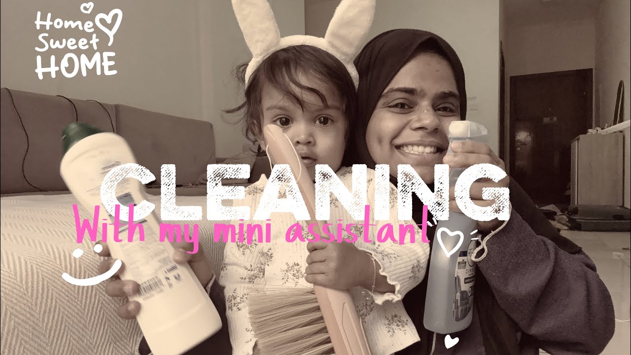 A Cleaning day with my mini assistant💓🐥🎀| Motherhood | Toddler mom | homemaking| Nuzy Ajmal