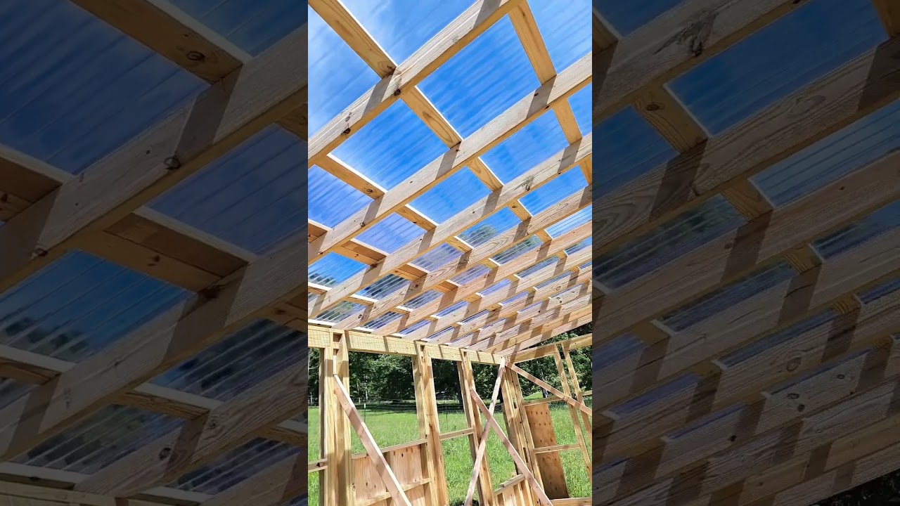 Epic Greenhouse Build | Roof is On and Siding Started! #shorts #greenhouse #diy
