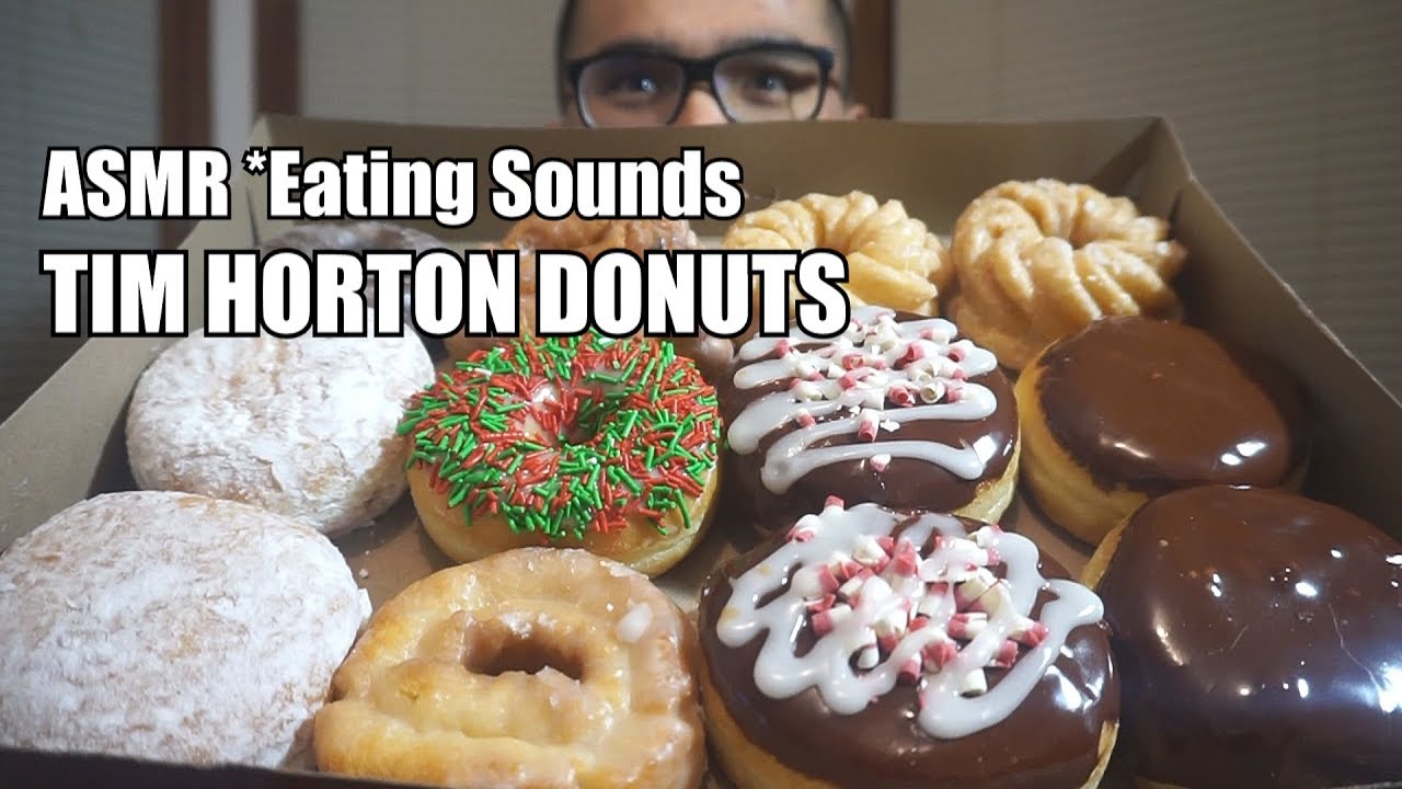 [ASMR Eating Sounds] TIM HORTON DONUTS *NO TALKING