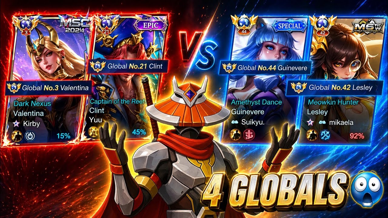 4 TOP GLOBALS IN ONE LOBBY&hellip; AND YSS STILL CARRIED 👑