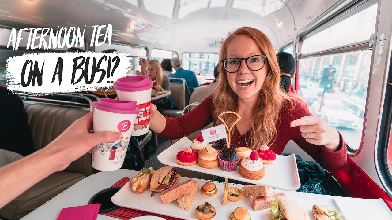 The BEST AFTERNOON TEA in LONDON! - Double Decker Tea Bus 😍(London, England)