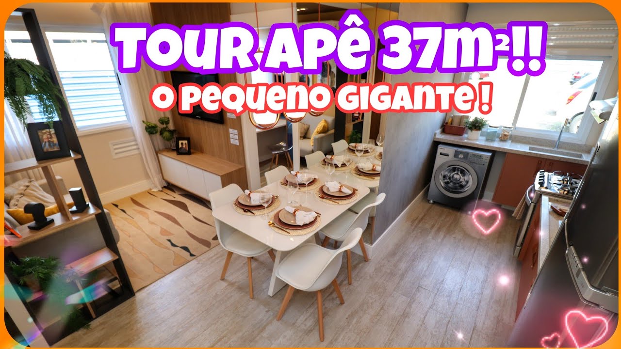 TOUR APÊ 37M²😱/😍TOUR APÊ MODELO DECORADO/ Dez Celeste / Cury Construtora /tour apartamento/Decoração
