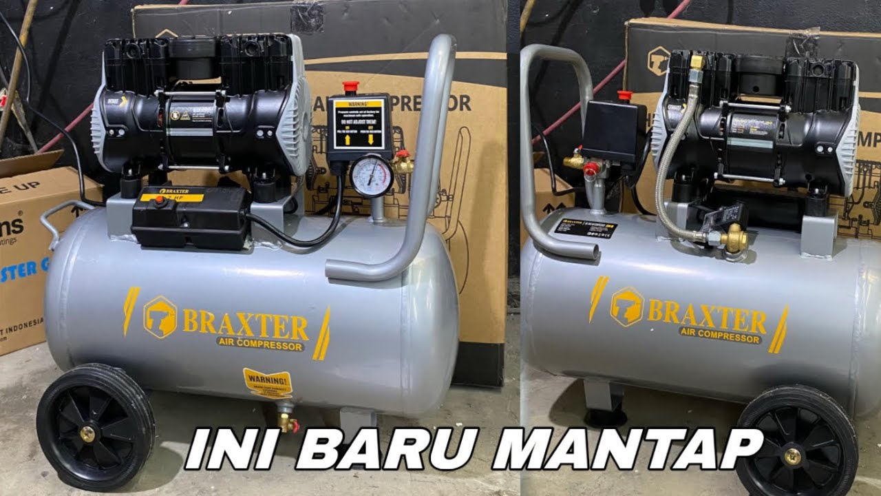 TIDAK BERISIK ISI CEPAT !! KOMPRESOR TUH GINI !! KOMPRESOR OILLESS BT 2410 RX BRAXTER